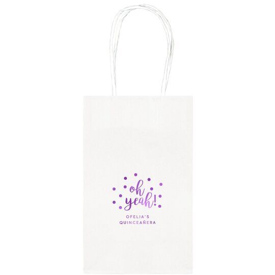 Confetti Dots Oh Yeah! Medium Twisted Handled Bags